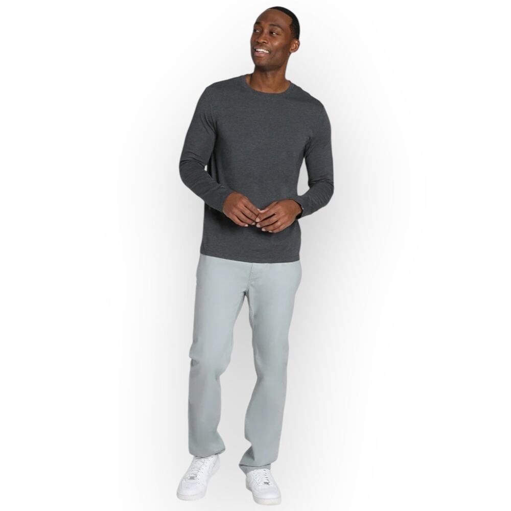 NWT JACHS New York Stretch Pima Blend Crewneck Pullover – Size Small – Charcoal - Picture 2 of 4